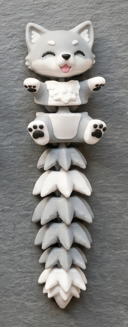 Schlüsselanhänger / Magnet / Ruhestifter "Schlabbi" - Wolf
