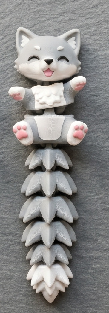 Schlüsselanhänger / Magnet / Ruhestifter "Schlabbi" - Wolf