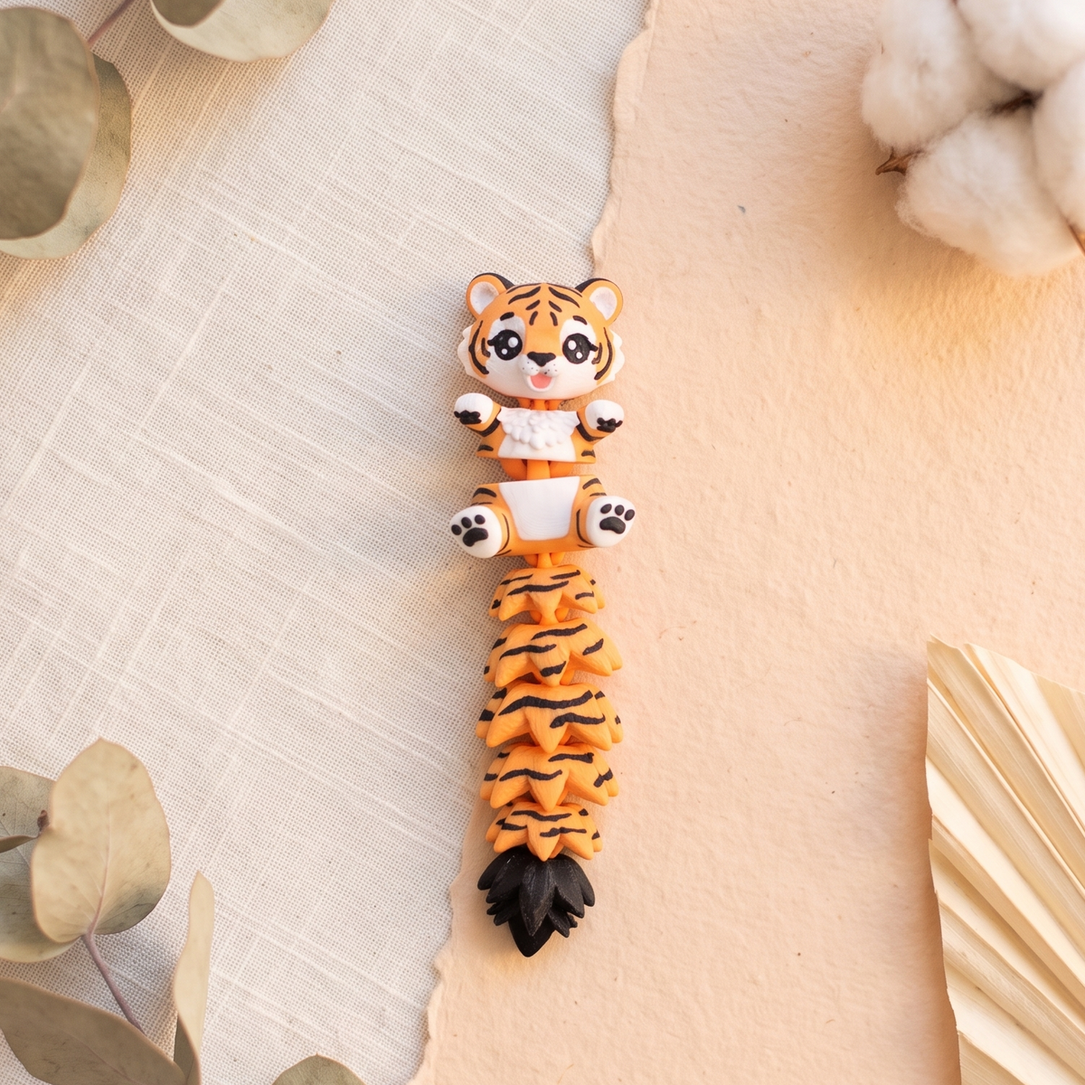 Schlüsselanhänger / Magnet / Ruhestifter "Schlabbi" - Tiger