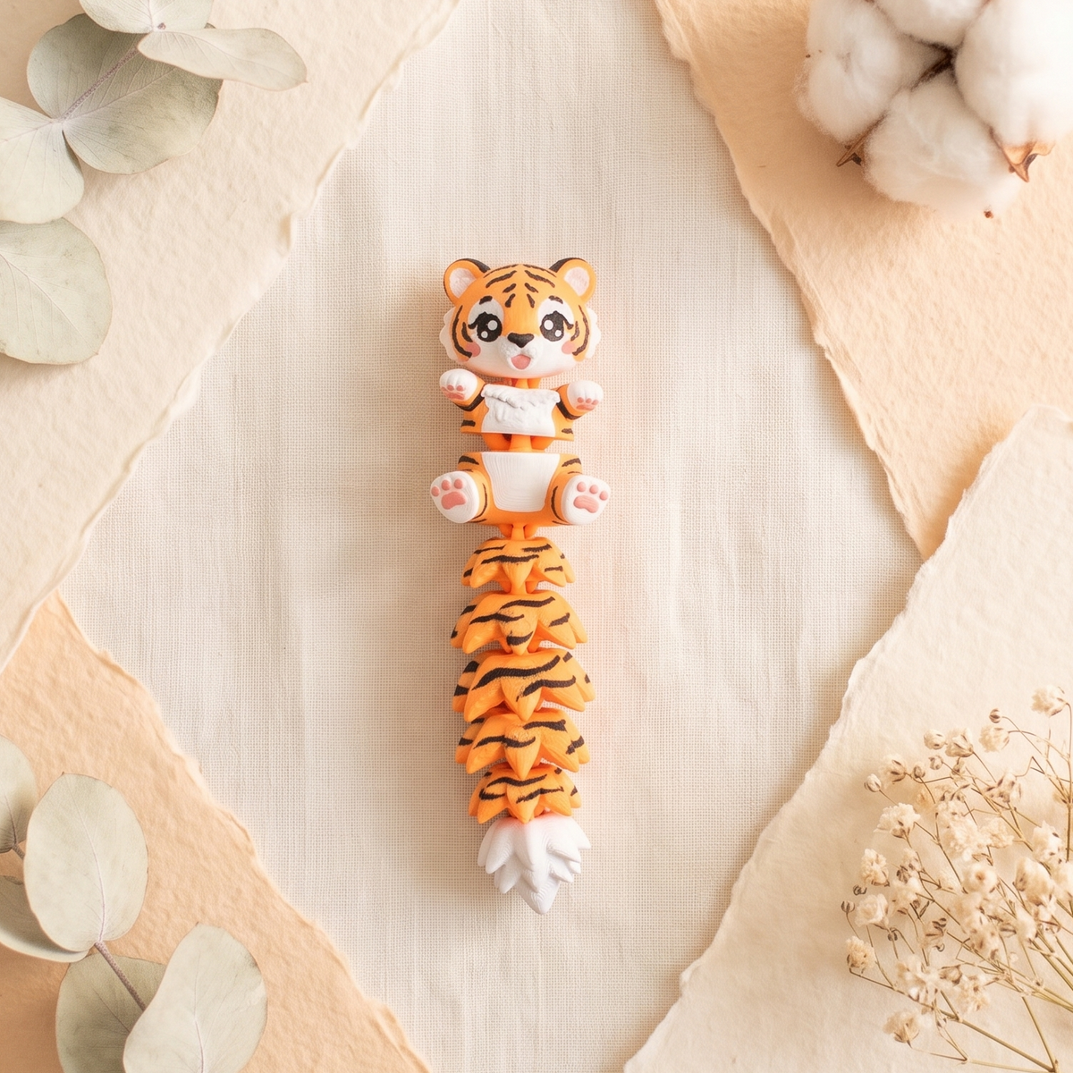 Schlüsselanhänger / Magnet / Ruhestifter "Schlabbi" - Tiger