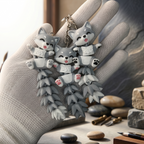 Schlüsselanhänger / Magnet / Ruhestifter "Schlabbi" - Wolf