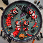 Schlüsselanhänger / Magnet / Ruhestifter "Schlabbi" - Halloween Löwe