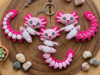 Schlüsselanhänger / Magnet / Ruhestifter "Schlabbi" - Axolotl