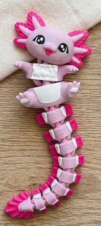 Schlüsselanhänger / Magnet / Ruhestifter "Schlabbi" - Axolotl