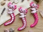 Schlüsselanhänger / Magnet / Ruhestifter "Schlabbi" - Axolotl