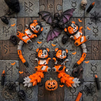 Schlüsselanhänger / Magnet / Ruhestifter "Schlabbi" - Halloween Löwe