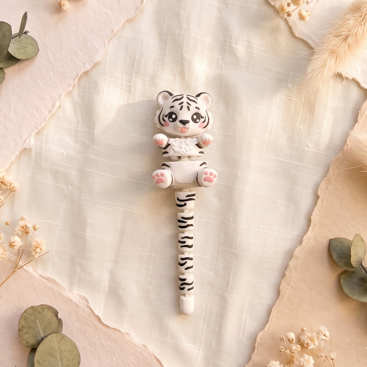 Schlüsselanhänger / Magnet / Ruhestifter "Schlabbi" - Tiger