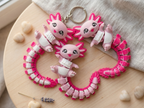 Schlüsselanhänger / Magnet / Ruhestifter "Schlabbi" - Axolotl