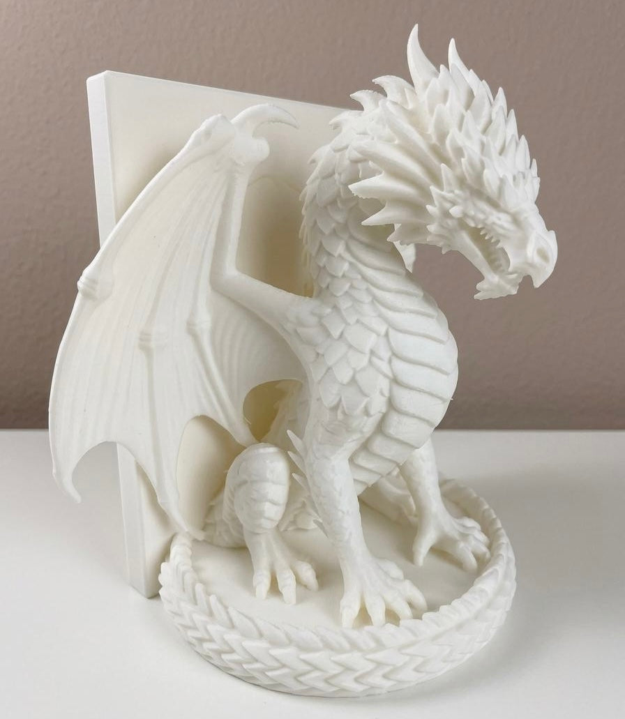 Hüter der Folianten: Drachen Book Nook & Buchstütze – Fantasy Regaldekoration