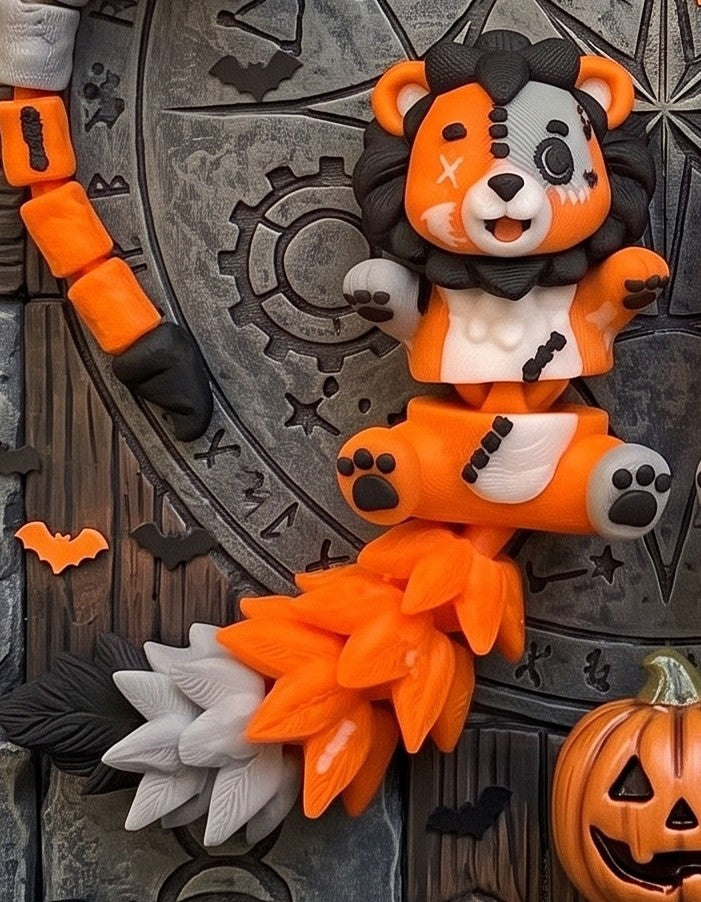 Schlüsselanhänger / Magnet / Ruhestifter "Schlabbi" - Halloween Löwe